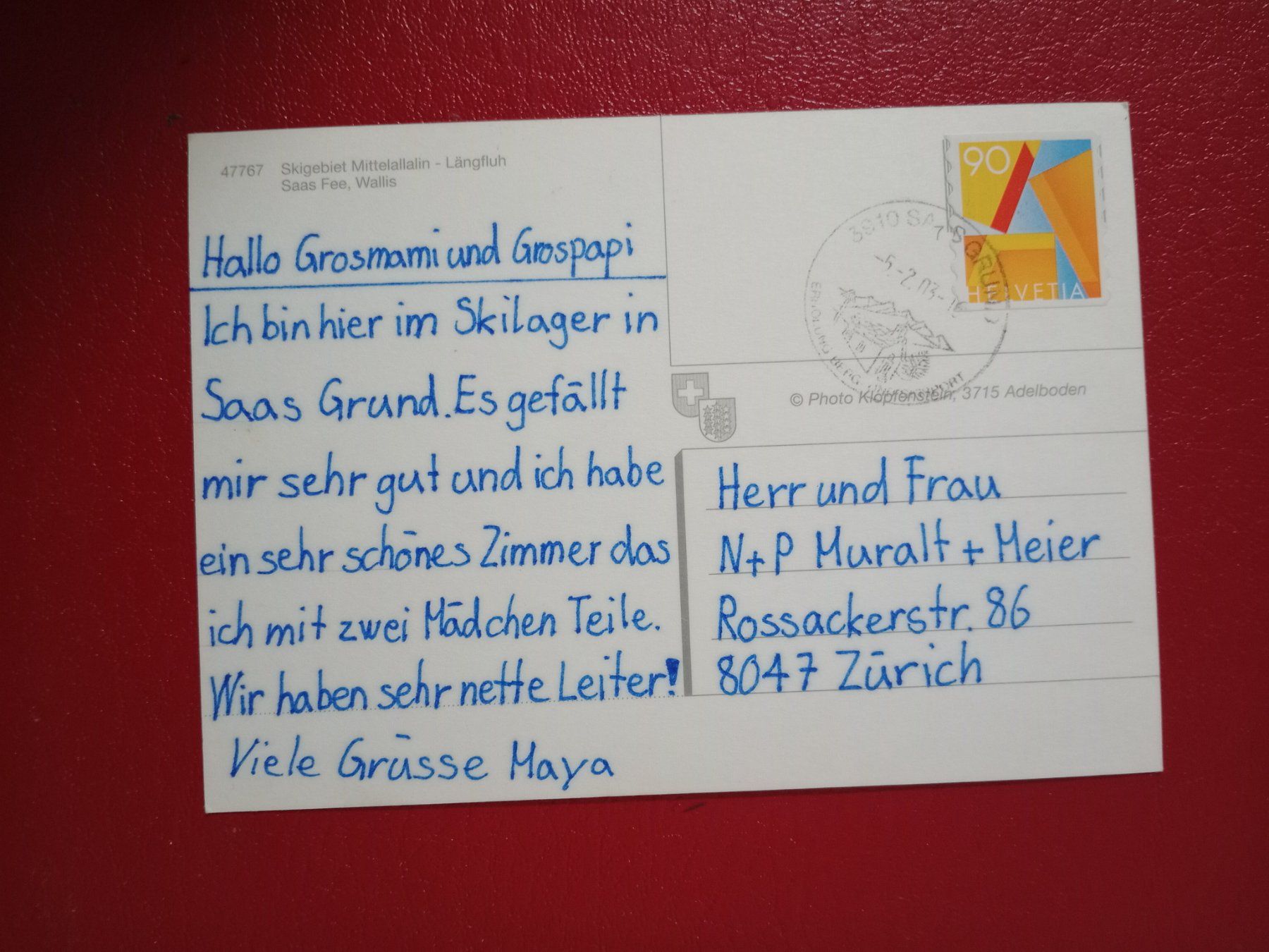 Cartoline postali: Saas-Fee Wallis mehrbildrig Skigebiet – Usato da Küttigen venduto da Melisch1000 1