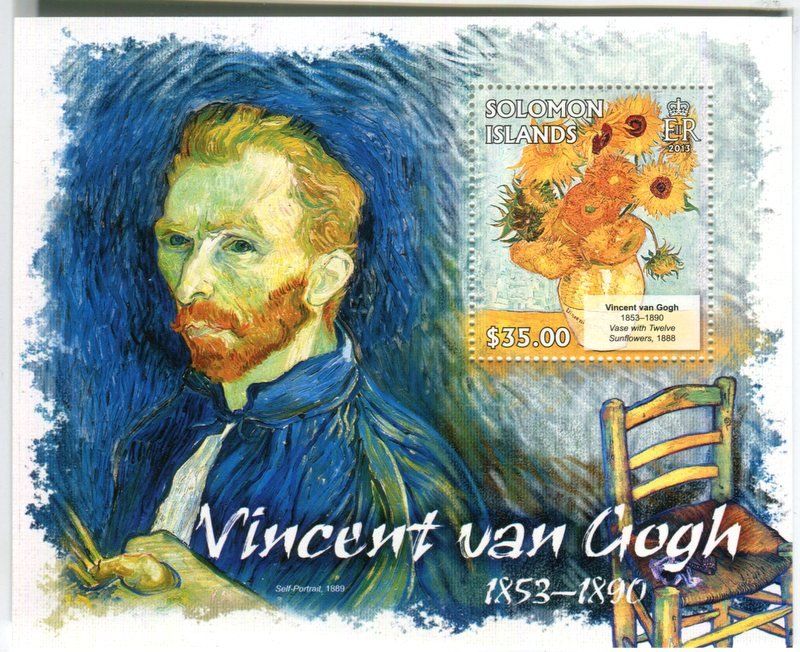 Tutti i francobolli: Block "Malerei. Vincent van Gogh". Salomonen – Nuovo e nell'imballaggio originale da Basel venduto da Butsch5