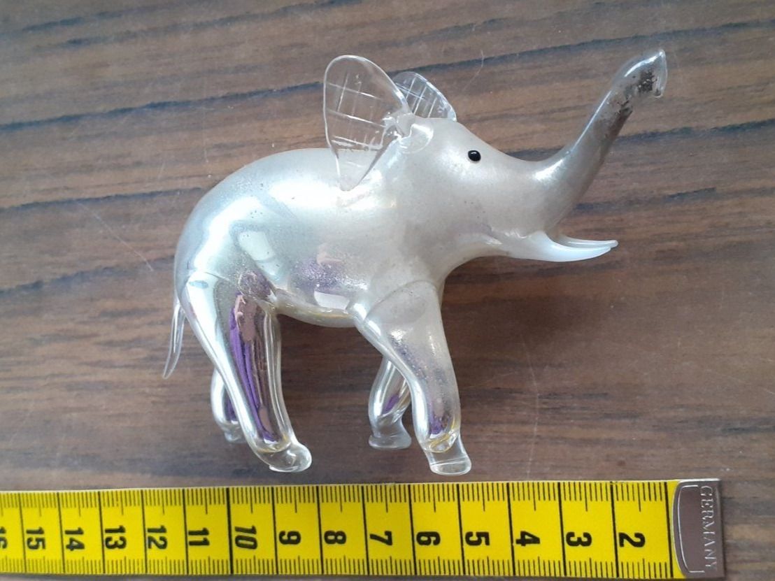 Statuette: Figur Glas Elefant Lauscha – Usato da Mörschwil venduto da antiksalon 8