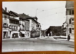 Winterthur - Tram Holderplatz mit Graben - Animée 1938