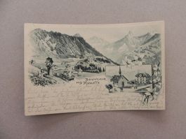 Carte Souvenir des Avants VD Vaud 1905