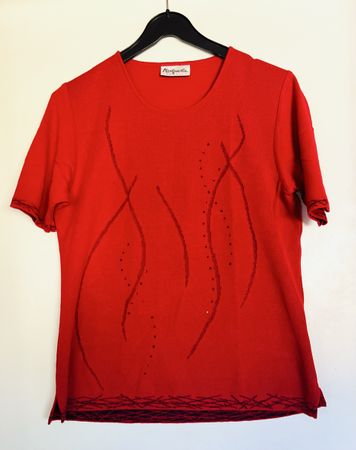 Margaretha Classics T-Shirt mit Schmucksteinen, GR 36, Top