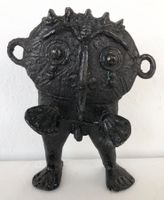 alte Pygmäen Figur Bronze Höhe 12 cm Urwald Zentral