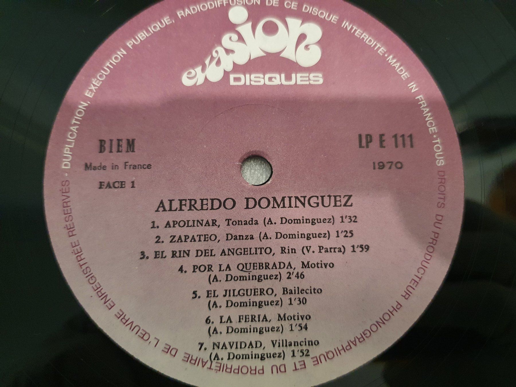 Dischi in vinile: Alfredo Dominguez – Usato da Uster venduto da Vinyl-Leidenschaft 3