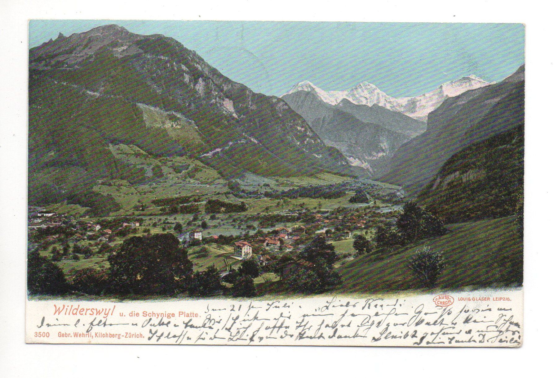 Cartoline postali: WILDERSWIL u. Schynige Platte – Usato da Jona venduto da philajona