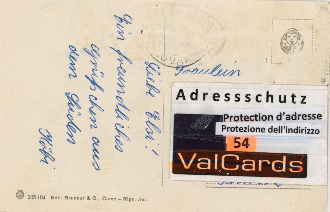 Cartoline postali: Mottarone  (I - Prov. Verbano) – Usato da Brig venduto da Valcards54 1