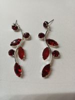 Boucles d'oreilles pendantes rouges, style feuille! ❤️ crist
