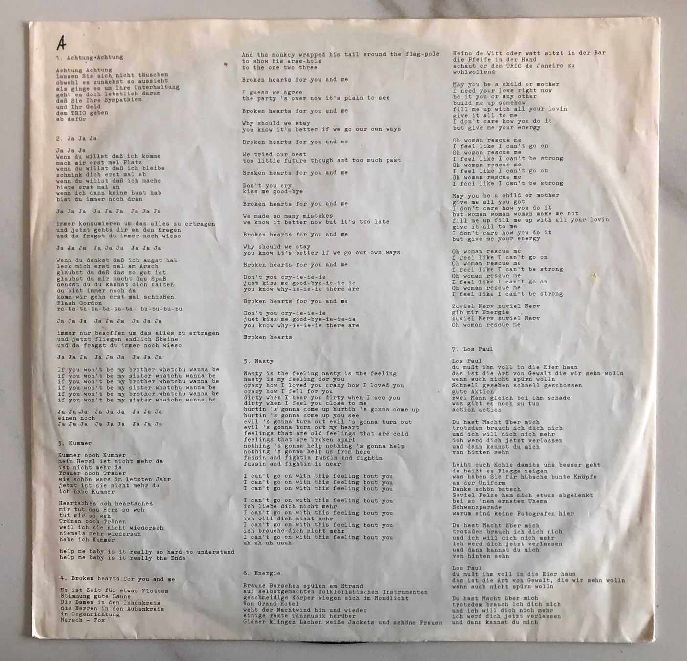 Dischi in vinile: TRIO- TRIO – Usato da Poliez-Pittet venduto da Newtown-Records 2