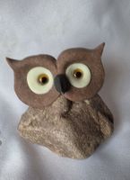 Eule Figur ist Naturstein Handgemacht Einzigartig jedes