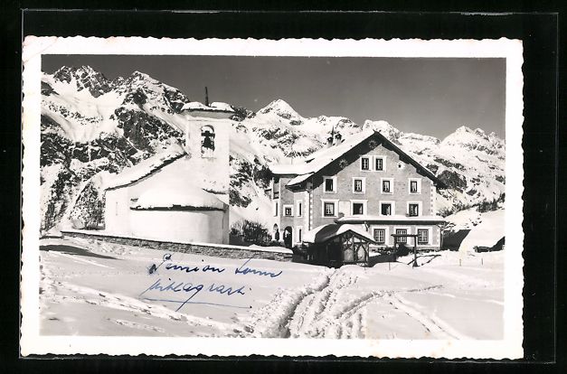 Cartoline postali: Fextal, Hotel Sonne mit Fexkirchlein im  – Usato da Berlin venduto da bartko-reher