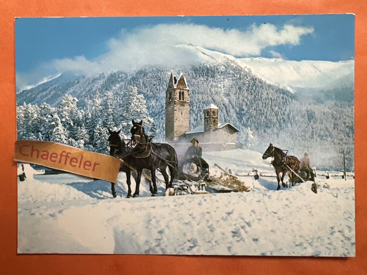 Ansichtskarten: 1976 1/592 San Gian bei Celerina – Gebraucht aus Zürich von Chaeffeler