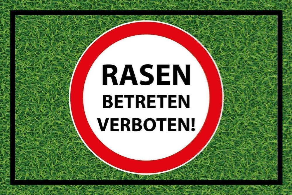 BlechschildRASEN BETRETEN VERBOTENgrün Comprare su Ricardo