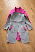 Pink-Grauer Wendemantel Gr. S/M