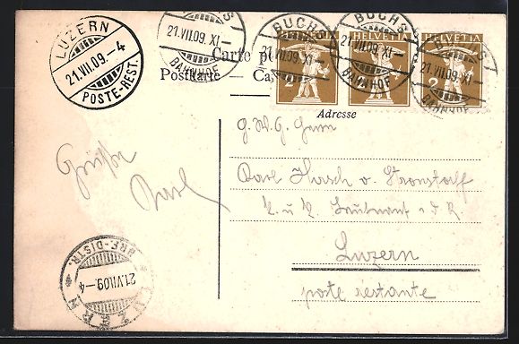 Cartoline postali: Werdenberg, Ortsansicht gegen Buchs, Sch – Usato da Berlin venduto da bartko-reher 1