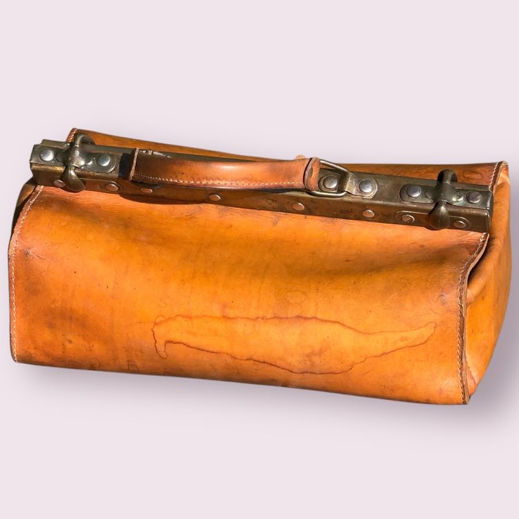 Hebammenkoffer Hebammentasche Leder Gebraucht Alte Arzttasche
