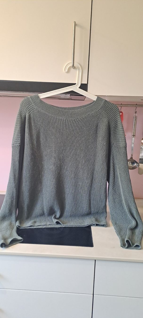 Massimo Dutti Maglioni & Felpe: Massimo Dutti Strickpullover, Gr. S, graublau/graugrün – Usato da Düdingen venduto da Anthelia