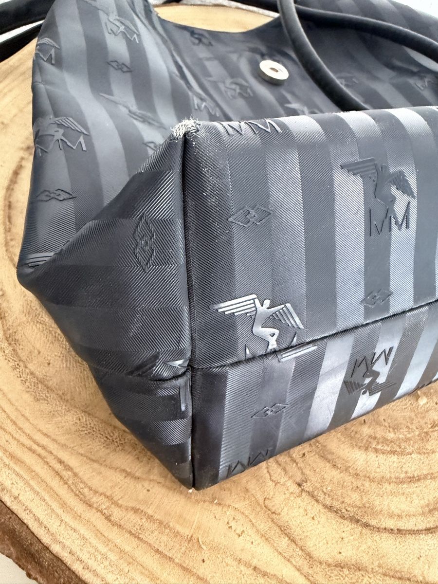 Maison Mollerus Taschen: Maison Mollerus MM Schultertasche Dunkelblau Monogramm  – Gebraucht aus Hägglingen von Raff_Ella 7