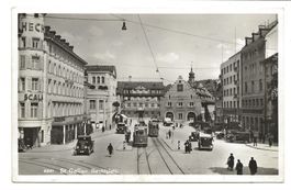 St. Gallen - Stadt - Hechtplatz - Tram - Waaghaus - um 1920