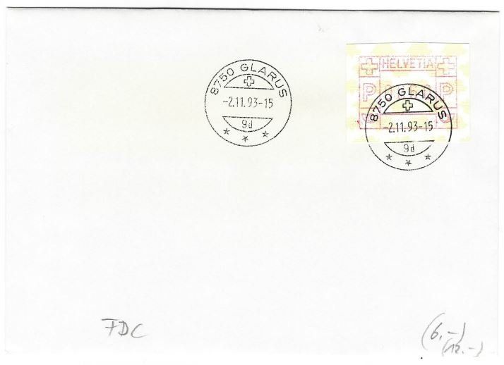Tutti i francobolli: ATM Nr 9 FDC halb ab 1.-- – Usato da Buttikon SZ venduto da Marcelr