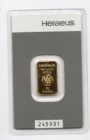 (871) Goldbarren, 5 g, Heraeus, stgl