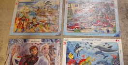 4 Ravensburger Rahmenpuzzles, 30 bis 48 Teile