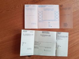 Vintage Einzahlungsschein und Postanweisung