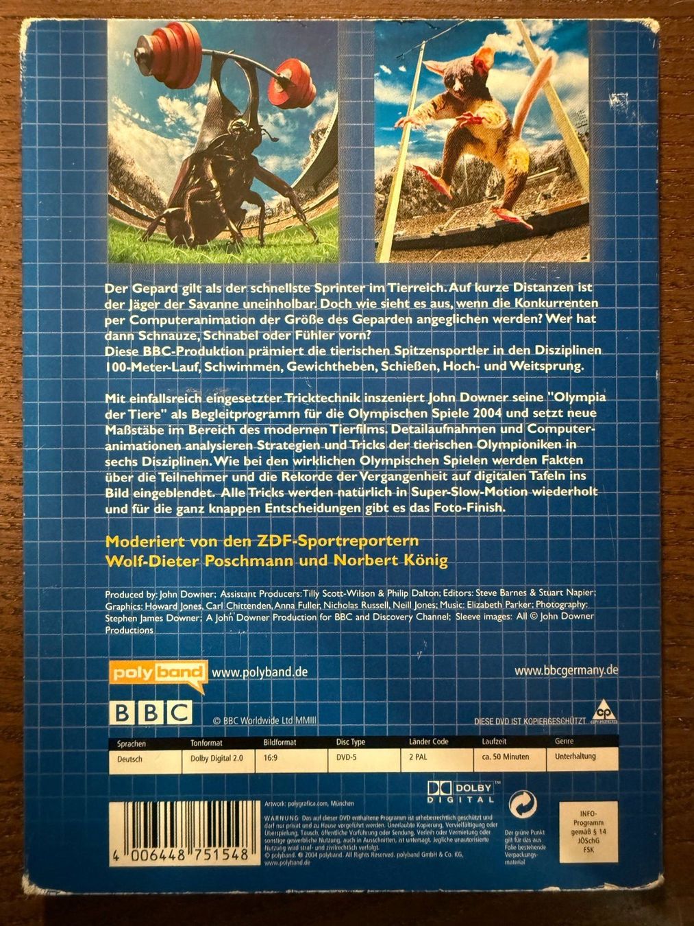 Tutti i DVDs: Animal Games - Olympia der Tiere – Usato da Zürich venduto da FilmFreunde 1