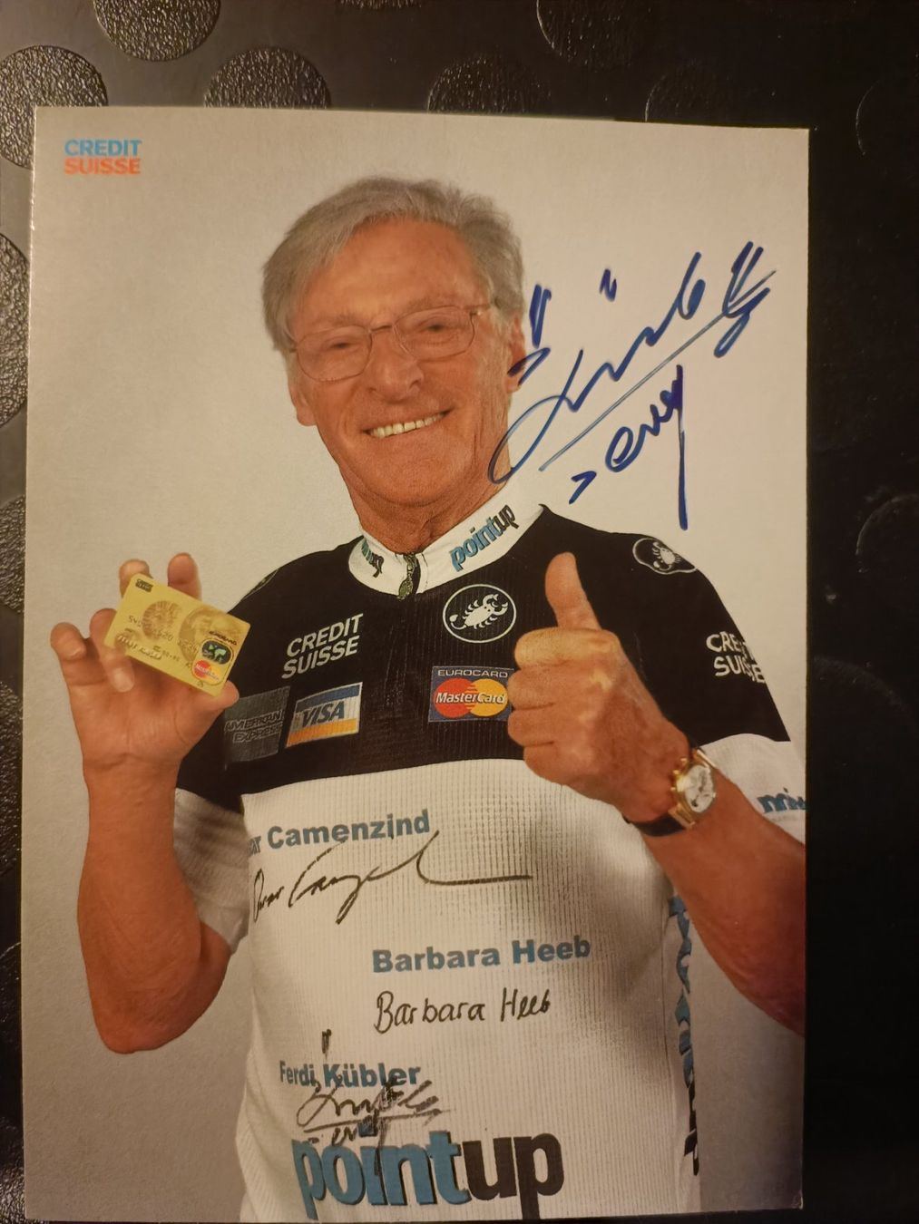 Autografi: Ferdy Kübler - handsignierte Autogrammkarte – Usato da Menziken venduto da Artographs