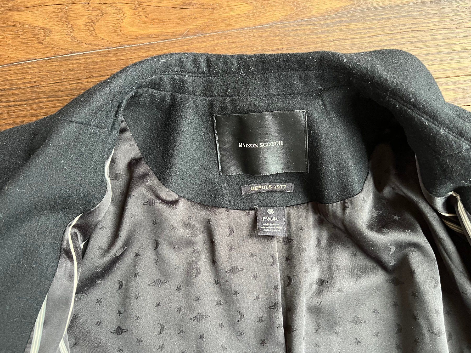 Maison Scotch Giacche: Maison Scotch Blazer Jacke, schwarz, mit Wolle, Gr. S – Usato da Affoltern am Albis venduto da Blackrhythm 2