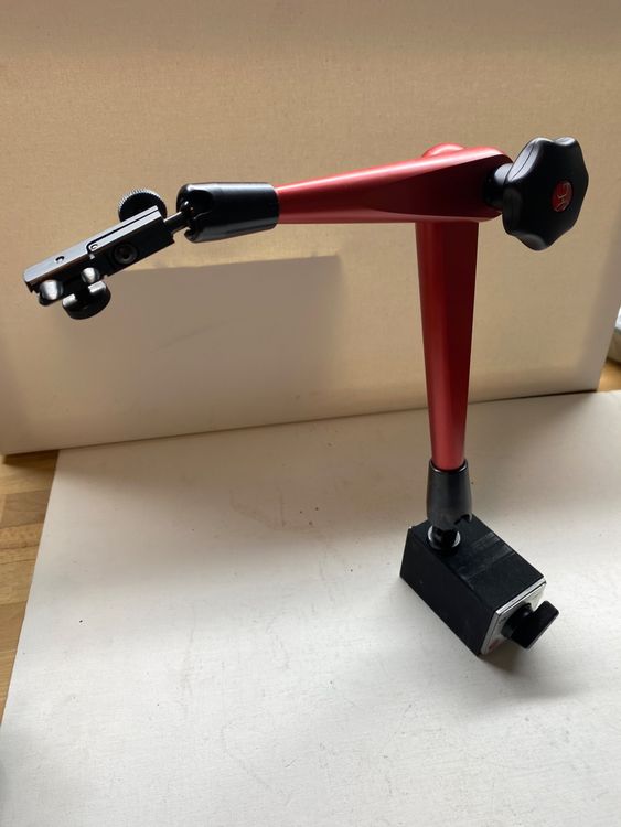 Magnetischer Sockelhalter Gold/Rot - Verstellbarer Ständer Für Messuhren Typ 3