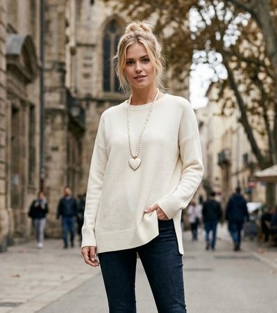 Neuer toller Pullover aus Wolle + Kaschmir Gr.L-M