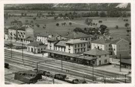 Biasca  TI  -  Stazione   /  Eisenbahn (Bahnstempel) um 1937