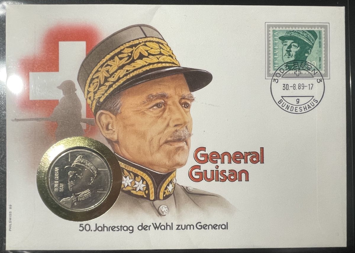 Tutti le monete: General Guisan Münzbrief – Usato da Bülach venduto da superman1234