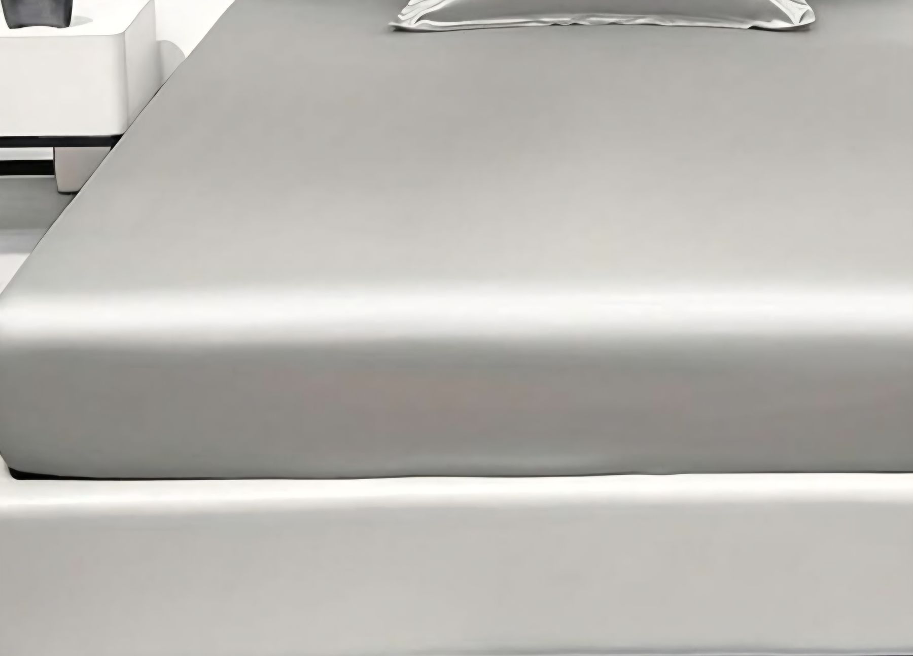 Bettwäsche: Drap housse satiné, 190x200 cms argenté – Neu (gemäss Beschreibung) aus Versoix von aline_b
