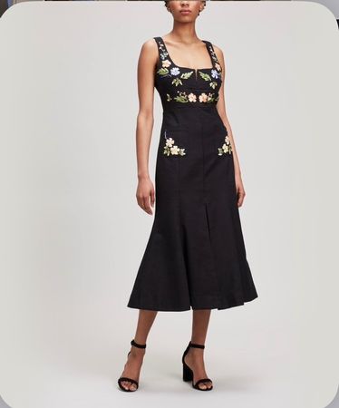 Alice Mccall Black Elegant Midi Dress
