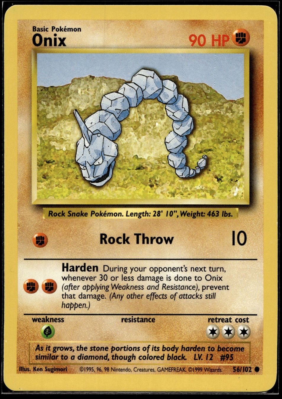 Pokémon Sammelbilder & Trading cards: Onix (BS EN 56/102) – Gebraucht aus Affoltern am Albis von Chiesa_5