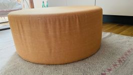 Runder Sitzhocker Pouf Fusshocker mit zwei Bezügen
