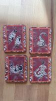 Untersetzer-Set Aboriginal Kork 4er Set, Tiermotive