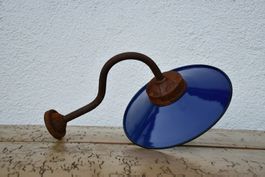 AnNo17 Hof Lampe/Bauern Lampe/Alte Lampe/Emaille Schirm