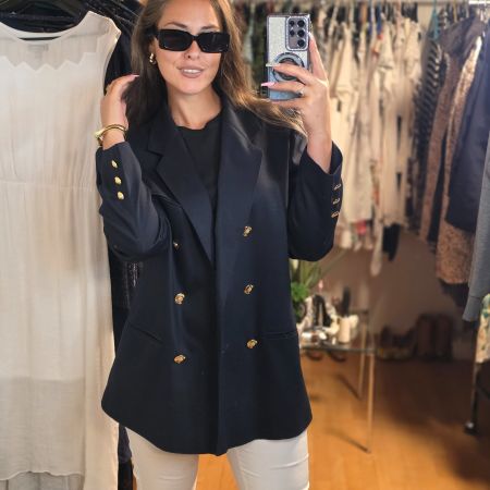 Ginna Donna Luxus Vintage Blazer 100% Schurwolle Gr. 40