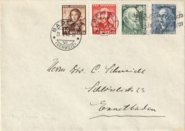 PJ 1942, Satzbrief vom letzten Tag mit 2 versch. Stempeln