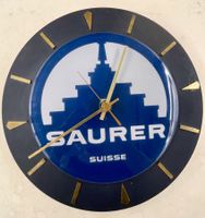 VINTAGE 60ER "SAURER SUISSE* WANDUHR AUS METALL
