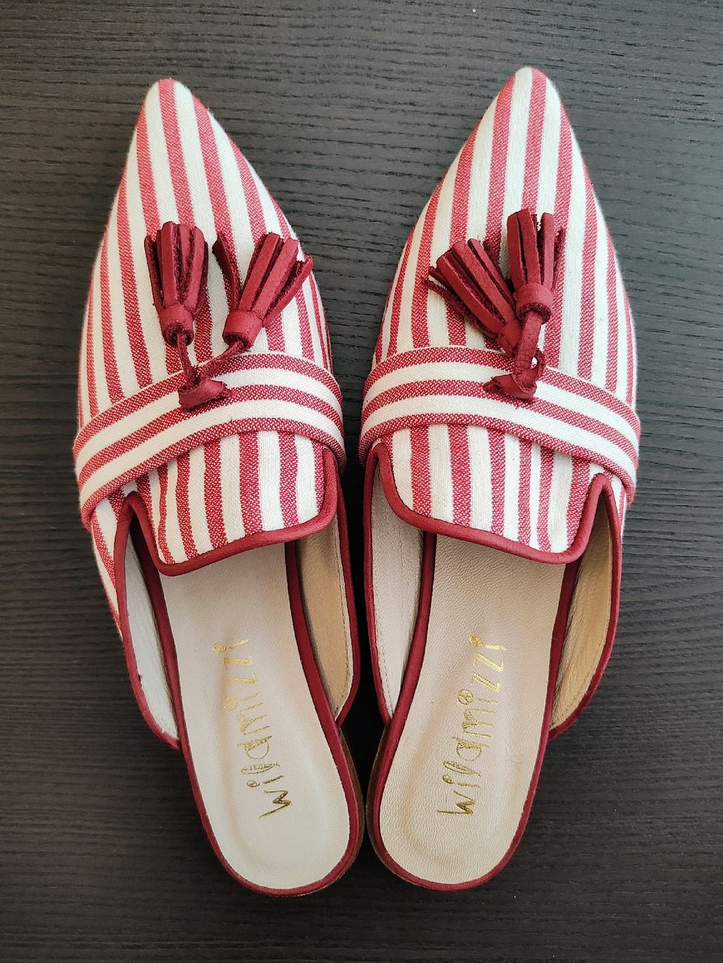 Scarpe da donna: Mules gestreift Grösse 39 (eher 38) – Usato da Pfäffikon ZH venduto da delila.bo