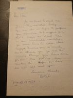 Bette Davis  - handgeschriebener Brief