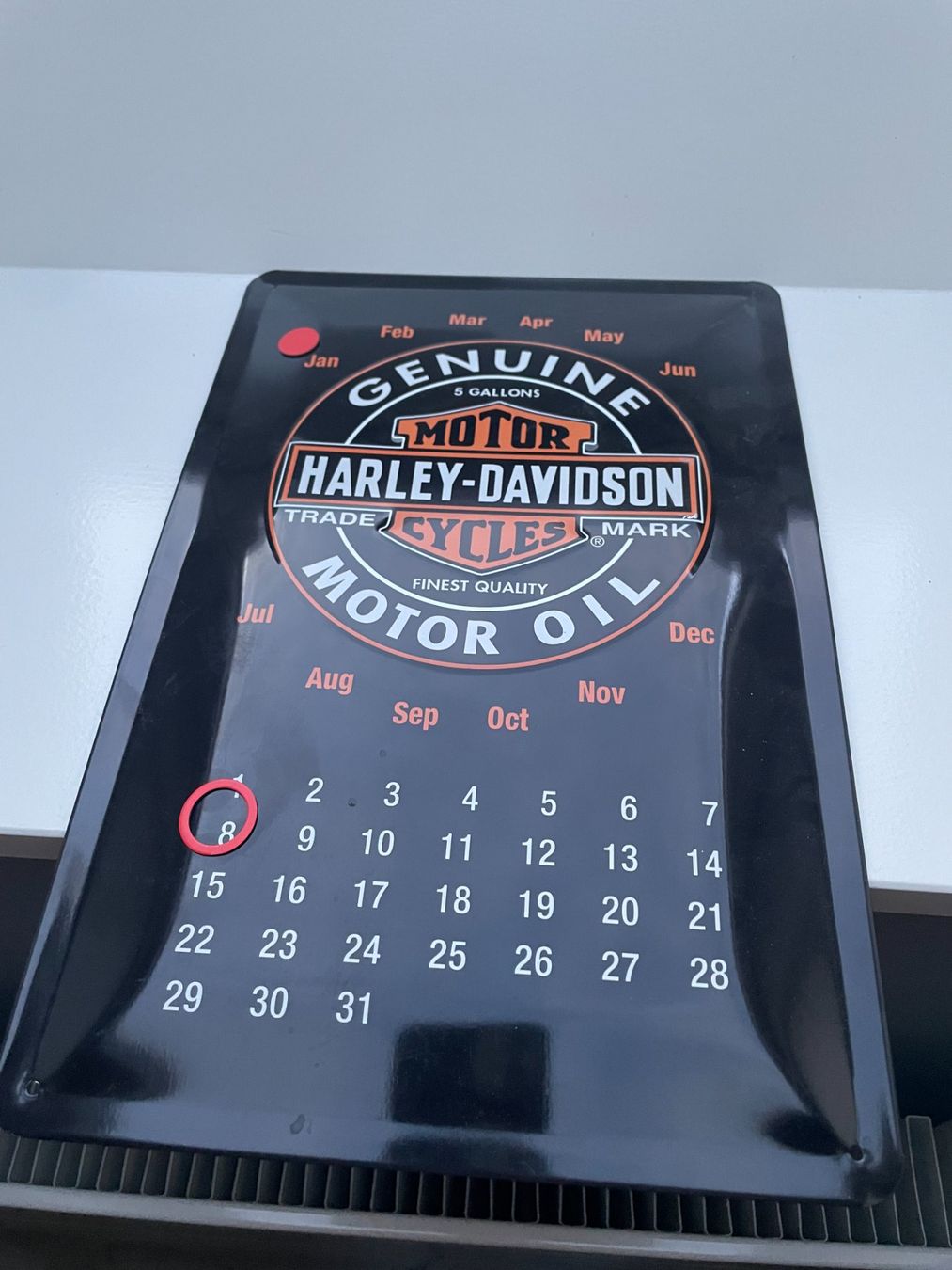 Harley-Davidson Insegne: Plaque Metal Harley Davidson Calendrier – Usato da Fribourg venduto da tinavon