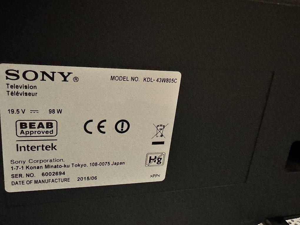 Televisori: Smart tv.  Sony 43 pouces  – Usato da Givisiez venduto da nga_g758 1