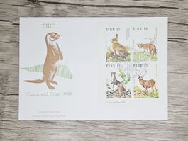 CL05 Enveloppe + Timbre Eire + Bloc 1980