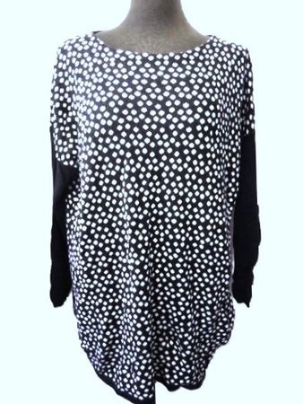 ca. Gr. 46 ALBA MODA Pulli getupft L 82cm Cotton/Viskose