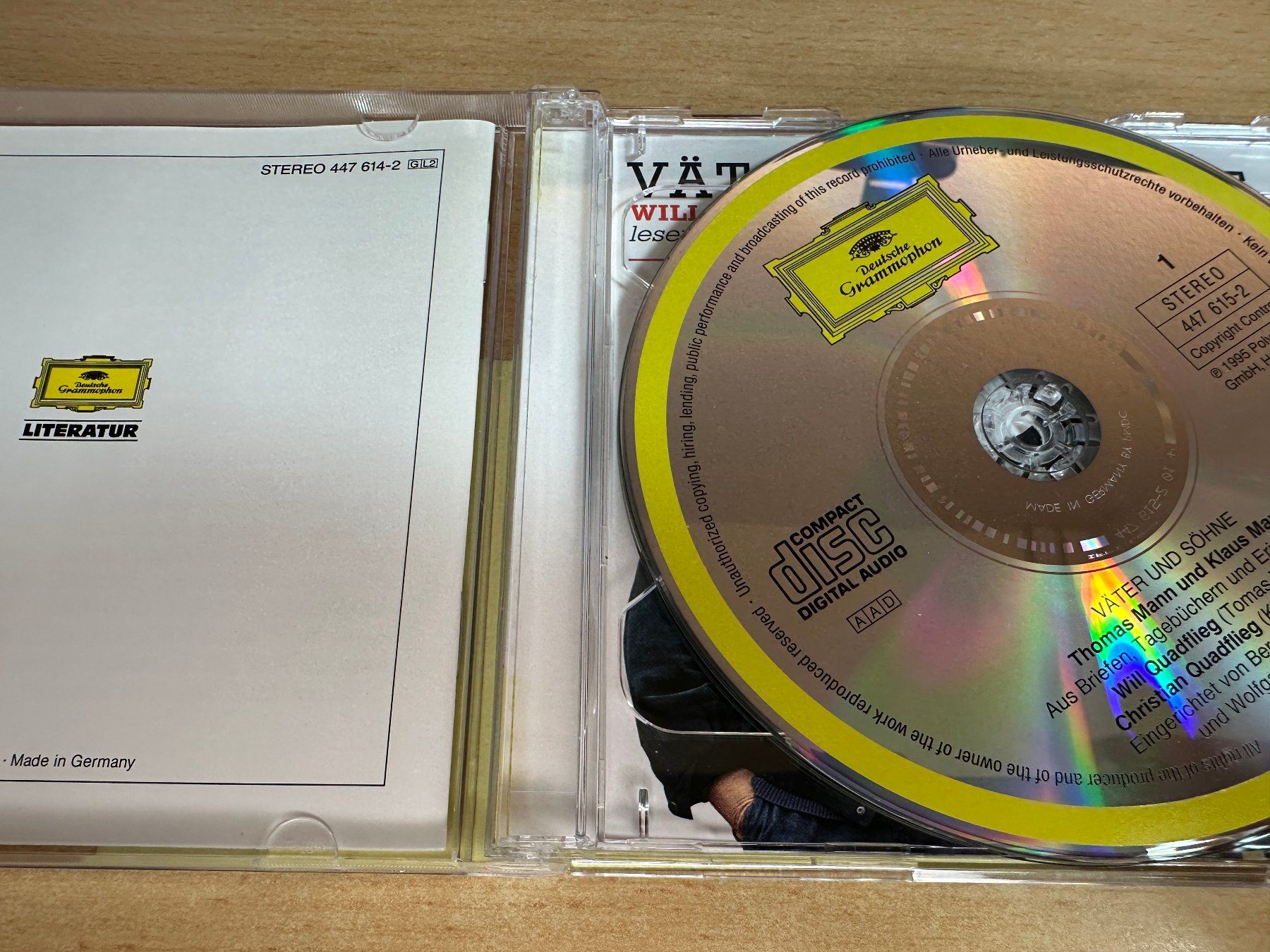 Audiolibri: B7 Quadflieg Väter und Söhne Thomas Mann & Klaus Mann - 2 CD – Usato da Rikon im Tösstal venduto da Alpenmutz 2