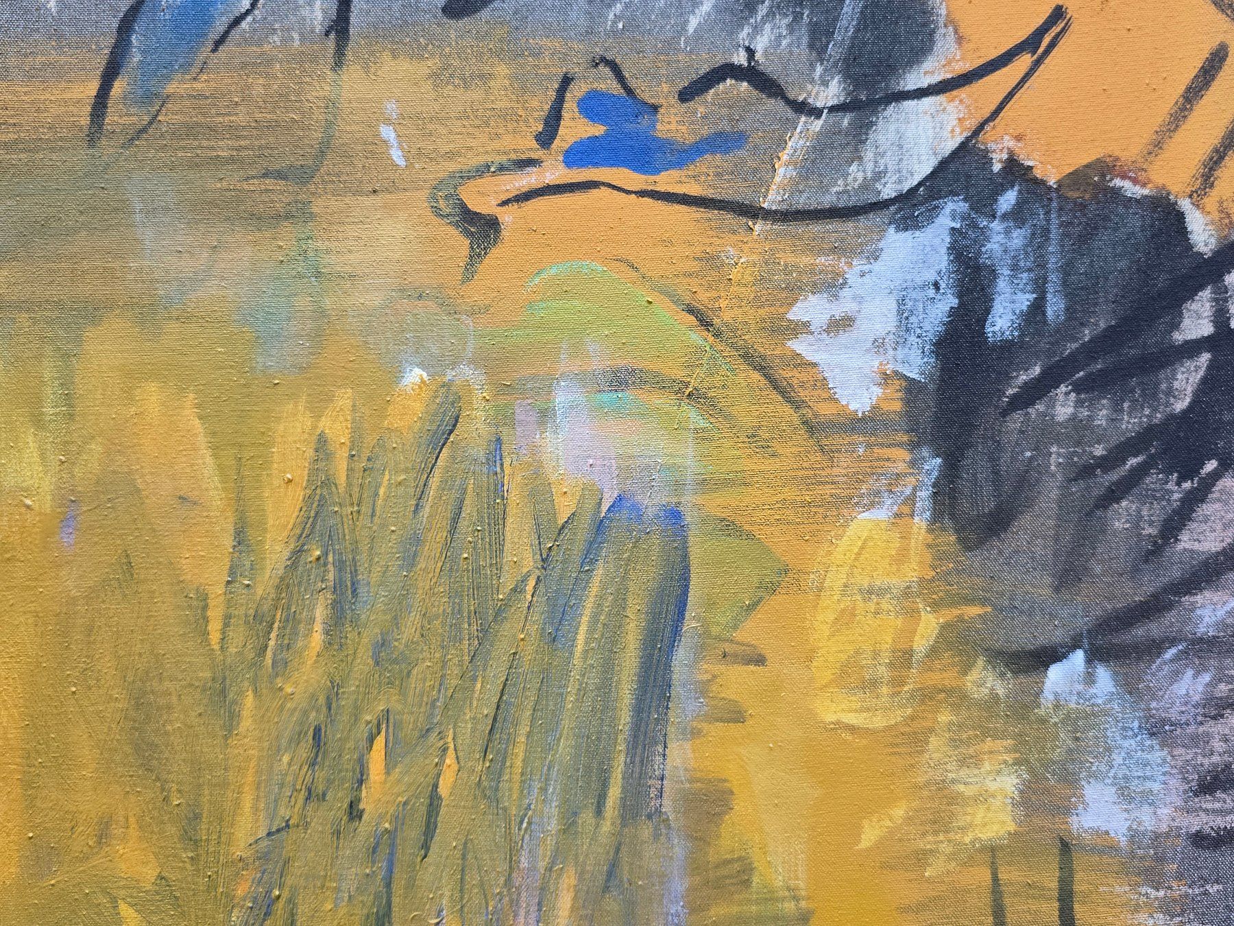 Dipinti: Gemälde "Botanisch erdig", Peter Dietschy, 1995,Acryl auf Lw – Usato da Bern venduto da vintageartbern66 3